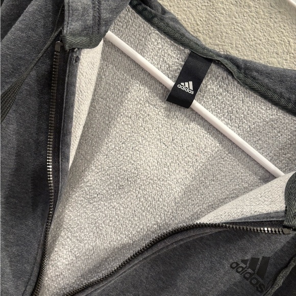 Adidas Gray Zip-Up Hoodie - Picture 2 of 3